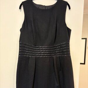 Banana Republic Wool & Silk Black Sleeveless Sheath Dress, size 14